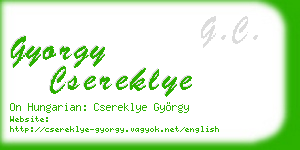 gyorgy csereklye business card