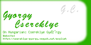 gyorgy csereklye business card